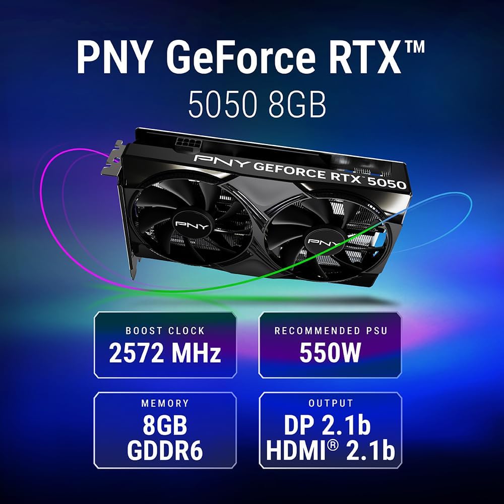 PNY GEFORCE RTX" 5050 8GB Dual Fan DLSS 4 - image 4