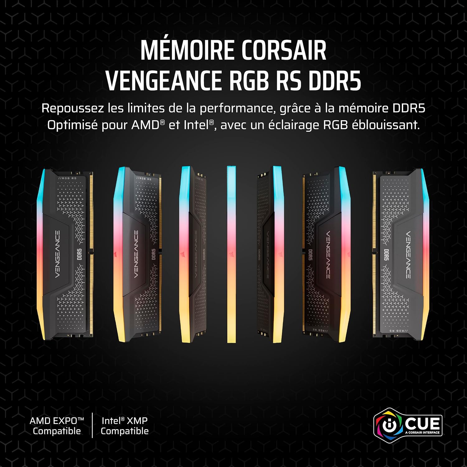 Corsair Vengeance RGB 16 Go 2 x 8 Go DDR5 6000 MHz - image 3