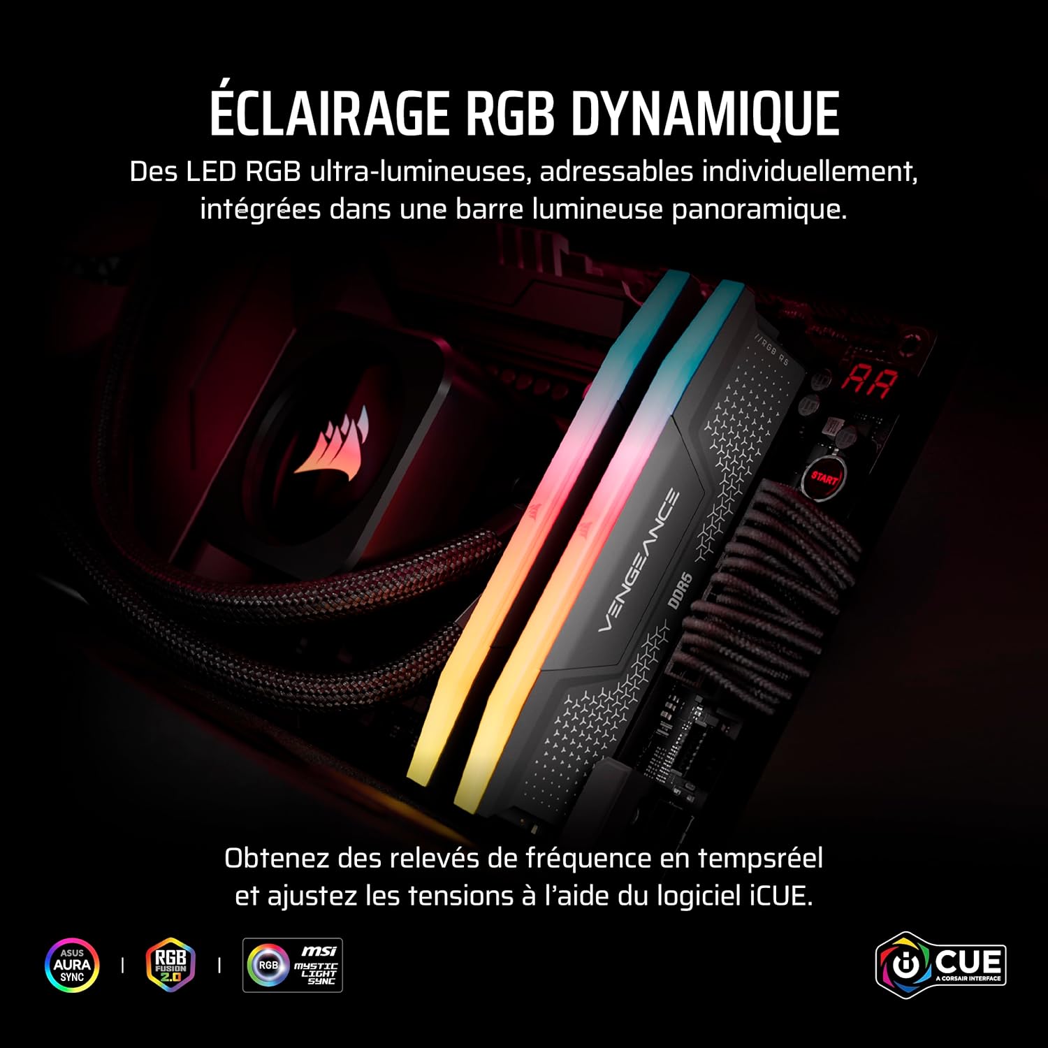 Corsair Vengeance RGB 16 Go 2 x 8 Go DDR5 6000 MHz - image 4