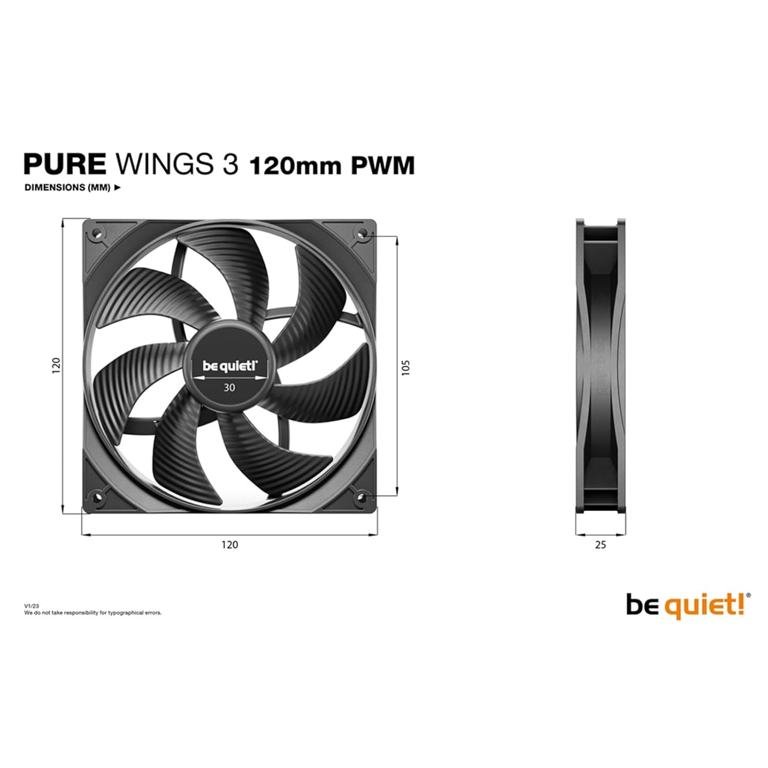 BEQUIET PURE WINGS 3 120mm PWM - image 3