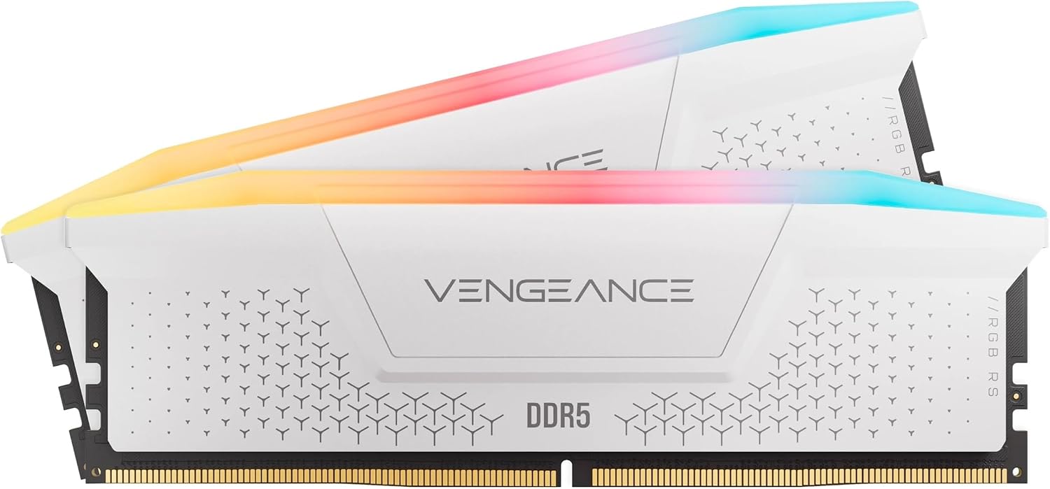 Corsair Vengeance RGB 16 Go 2 x 8 Go DDR5 6000 MHz Blanc - image 1