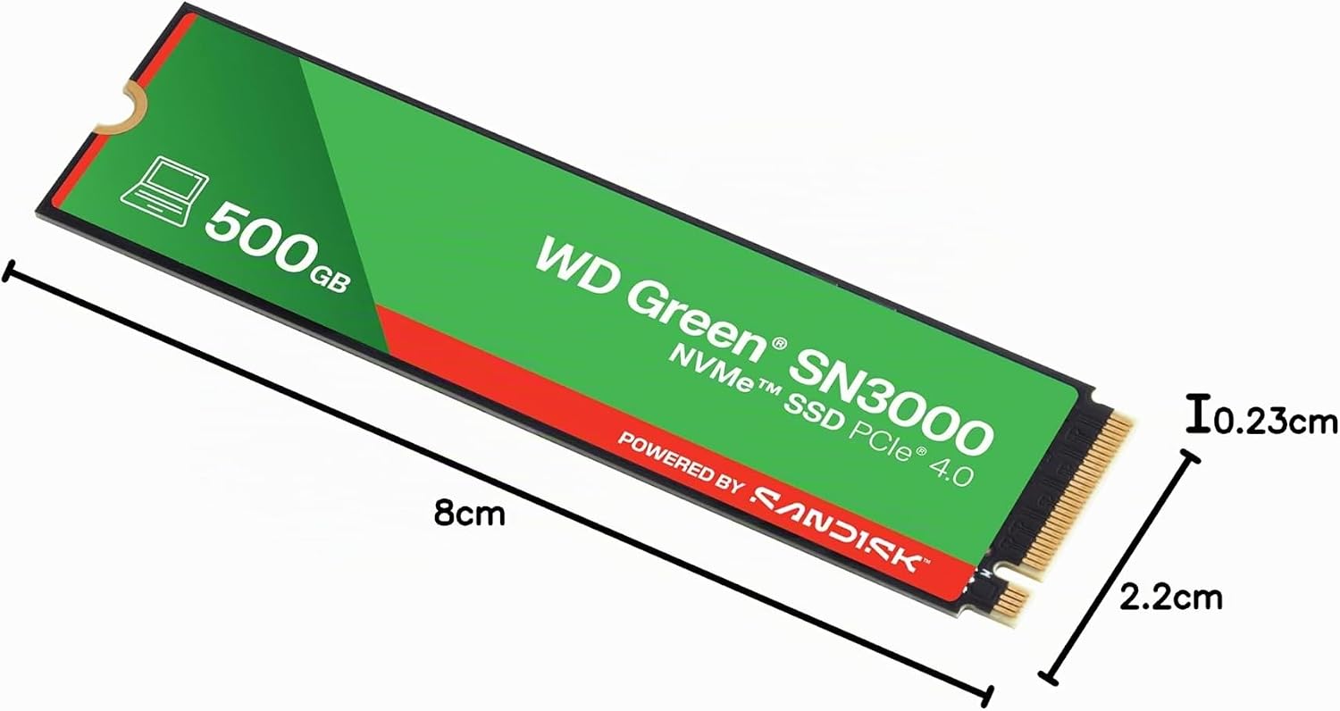 Western Digital Green WD SN3000 NVMe 500 Go M.2 4.0 QLC 3D NAND - image 2