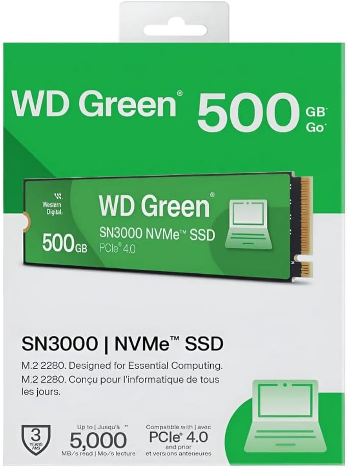 Western Digital Green WD SN3000 NVMe 500 Go M.2 4.0 QLC 3D NAND - image 4