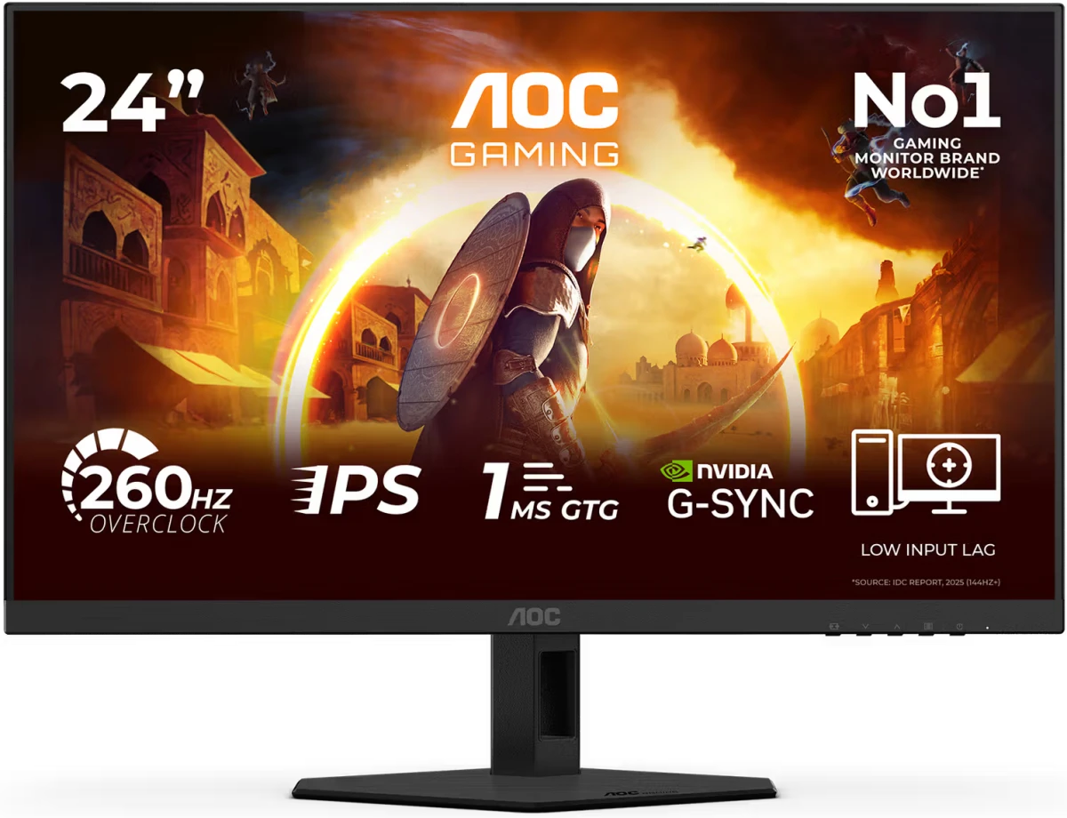 AOC 24G4ZRE Plat 24" IPS FHD Noir 260Hz