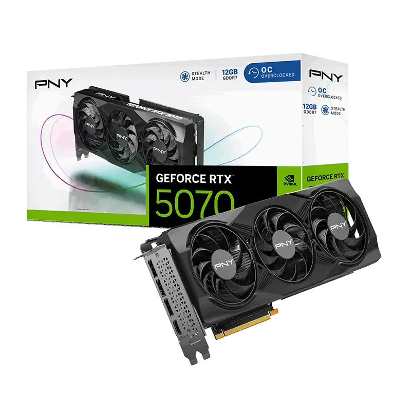 PNY GeForce RTX 5070 12GB Overclocked Triple Fan - image 1
