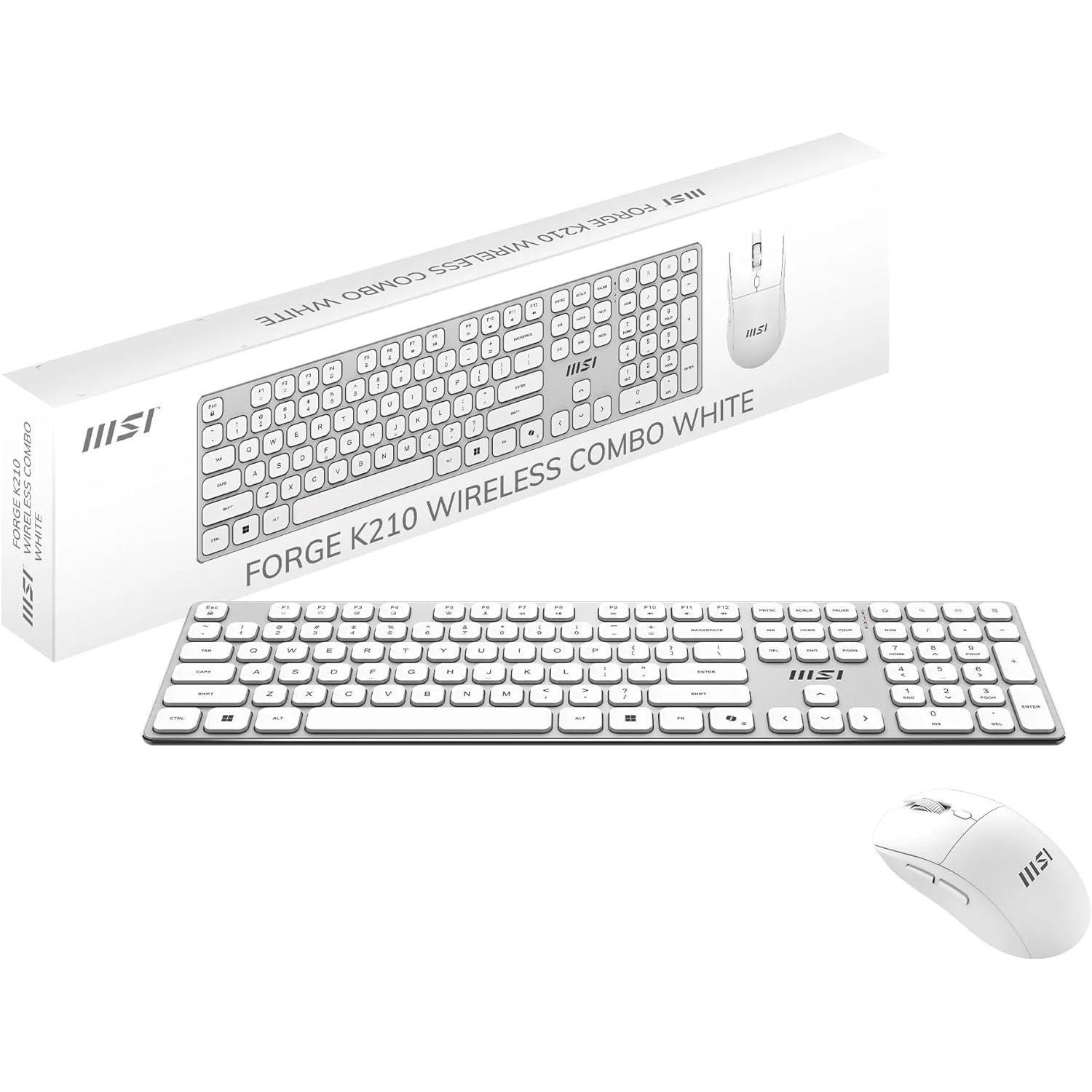 Kit MSI Forge K210 W Combo Blanc sans fil bureautique FR