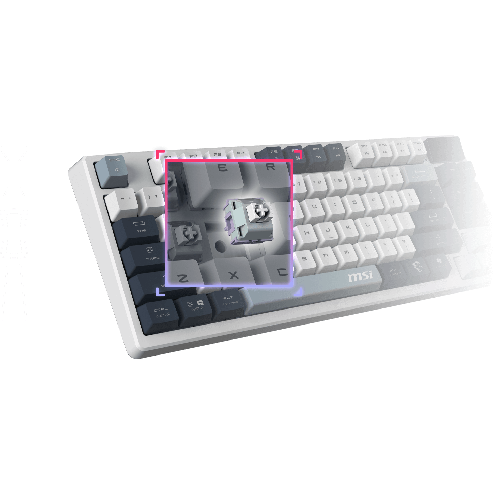 MSI FORGE GK600 TKL W SKY FR - image 4