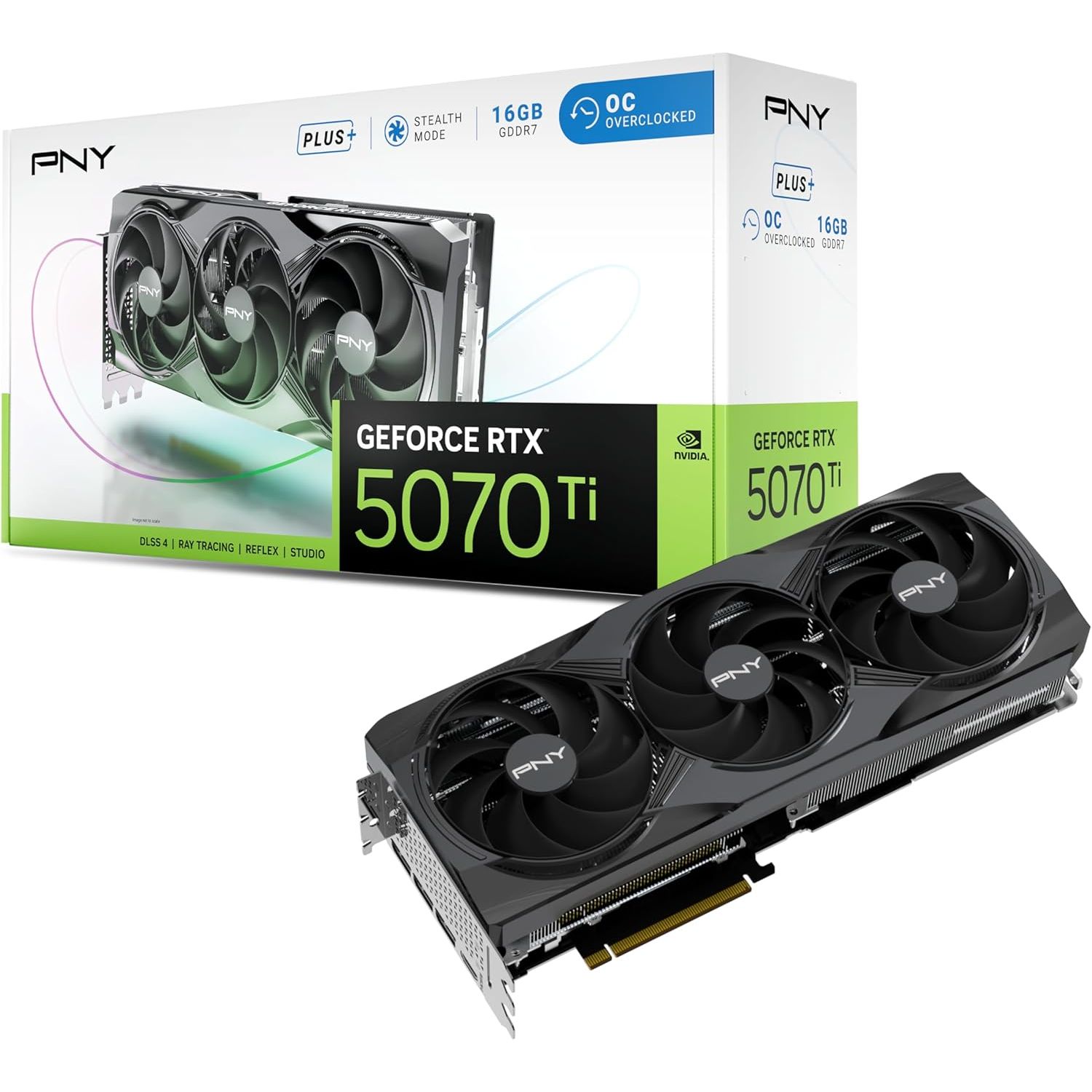 PNY GeForce RTX 5070Ti 16GB Overclocked Triple Fan - image 1